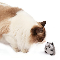 FOFOS Raccoon Floppy Crinkle Cat Toy For Big Cats And Kittens, Grey