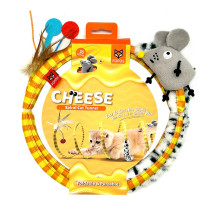 FOFOS Safari Spiral Tunnel Cat Toy For Big Cats And Kittens, Yellow