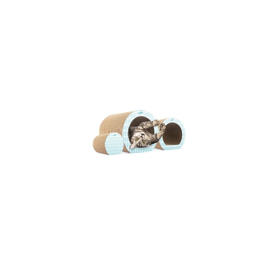 All For Paws Modern Cat Cave Double Cardboard Scratcher 3 Piece Set