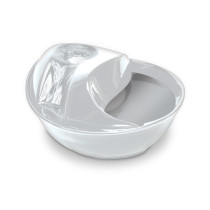 Pioneer Pet Raindrop Ceramic Drinking Fountain For Pets, White, 1.8 Litre