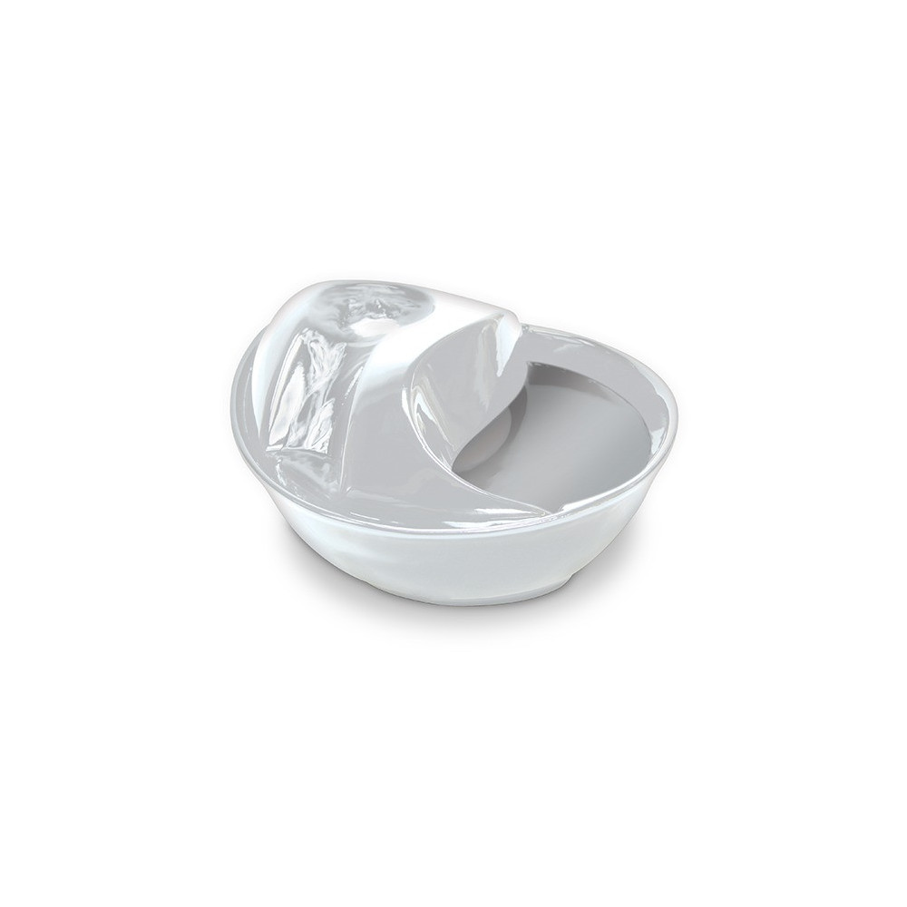 Pioneer Pet Raindrop Ceramic Drinking Fountain For Pets, White, 1.8 Litre