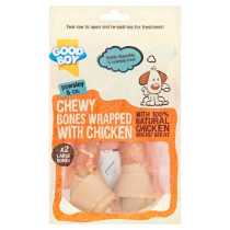 Armitage Good Boy Chewy Bones Wrapped With Chicken For Dogs, Large, Pack Of 2