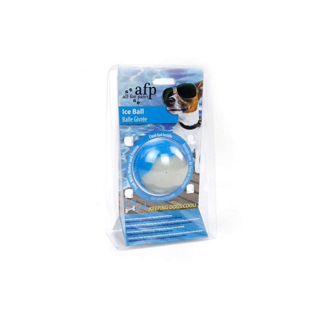All For Paws Chill Out Ice Ball Dog Chew Toy, Medium, Blue