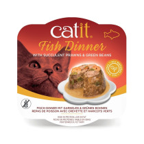 Catit Fish Dinner Shrimp And Green Beans, 80 G, Pack Of 6
