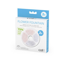 Catit Flower Fountain Triple Action Filter Pad, 2 Pieces