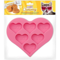Catit Heart-Shaped Silicone Ice Tray, 13 x 15 x 1.1 Cm, Pink