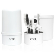 Catit Longhair Grooming Kit For Cat, Canister Includes 5 Tools
