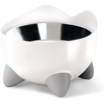 Catit Pixi Elevated Feeding Dish, Whisker Stress Free Food And Water Cat Bowl, White