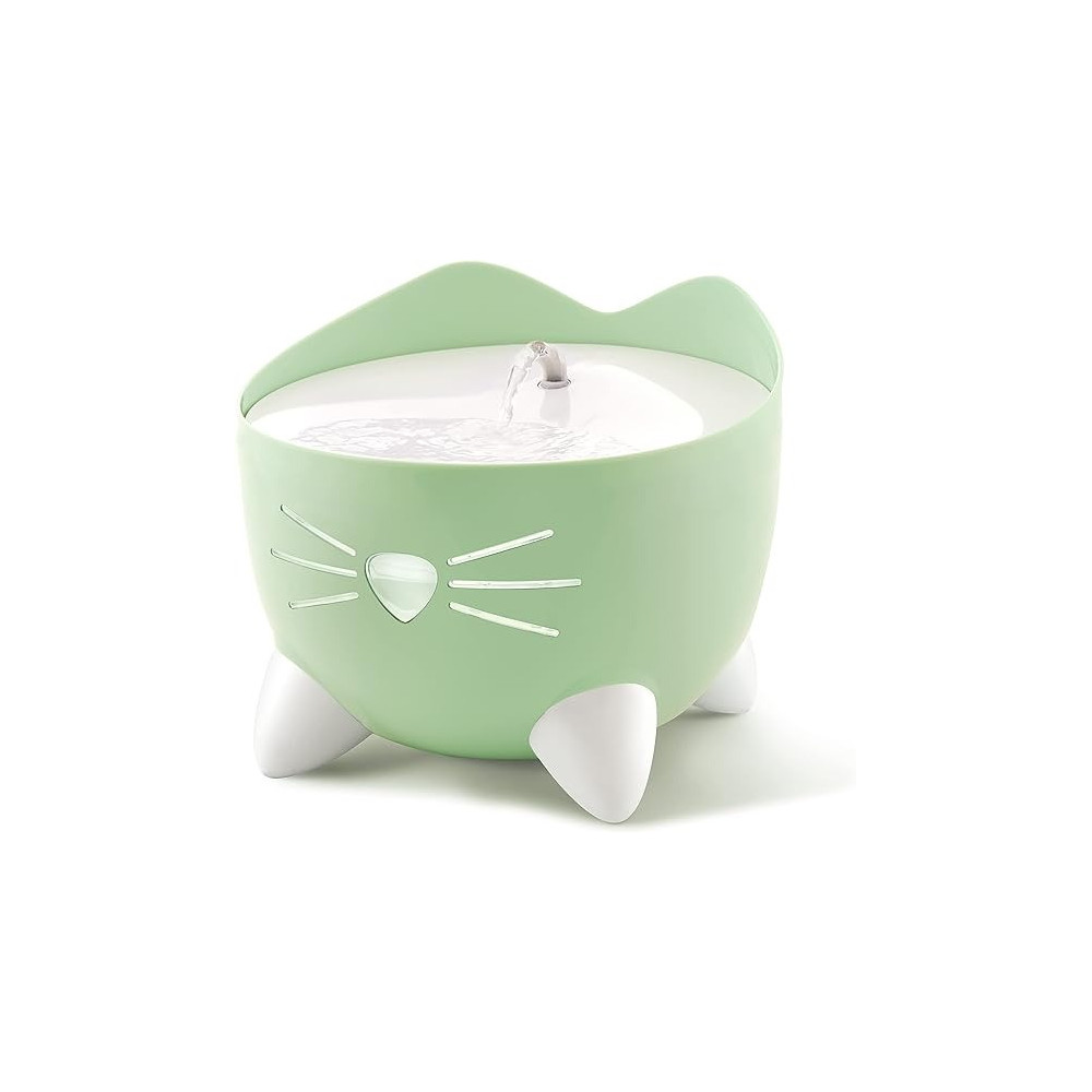 Catit Pixi Cat Drinking Fountain, Running Water Fountain, 2.5 L, Mint Green