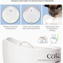 Catit Pixi Cat Drinking Fountain, Running Water Fountain, 2.5 L, Mint Green