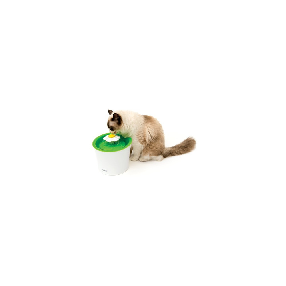 Catit Senses 2.0 Cat Flower Fountain, 3L, Water Fountain, Green