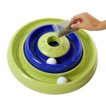 Bergan Catnip Hurricane Cat Toy, 15L x 17W x 17H, Green/Blue