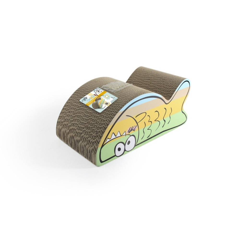 All For Paws Catoon Belly Rubbing Fish Scratcher For Cat