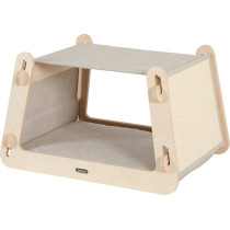 Zolux Cat Lodge 4 Fsc, 3-In-1 Hut, Scratcher And House