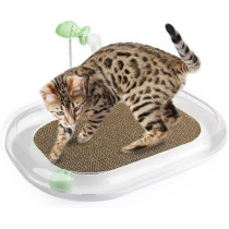All For Paws Cat Runway Scratcher With Fish Toy