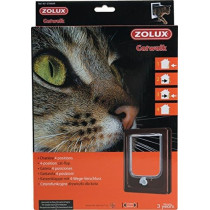 Zolux Cat-Flap For Wooden Door, 4 Position, Brown