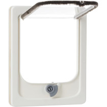 Zolux Cat-Flap For Wooden Door, 4 Position, White