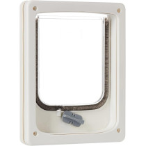 Zolux Cat-Flap For Wooden Door, 4 Position, White