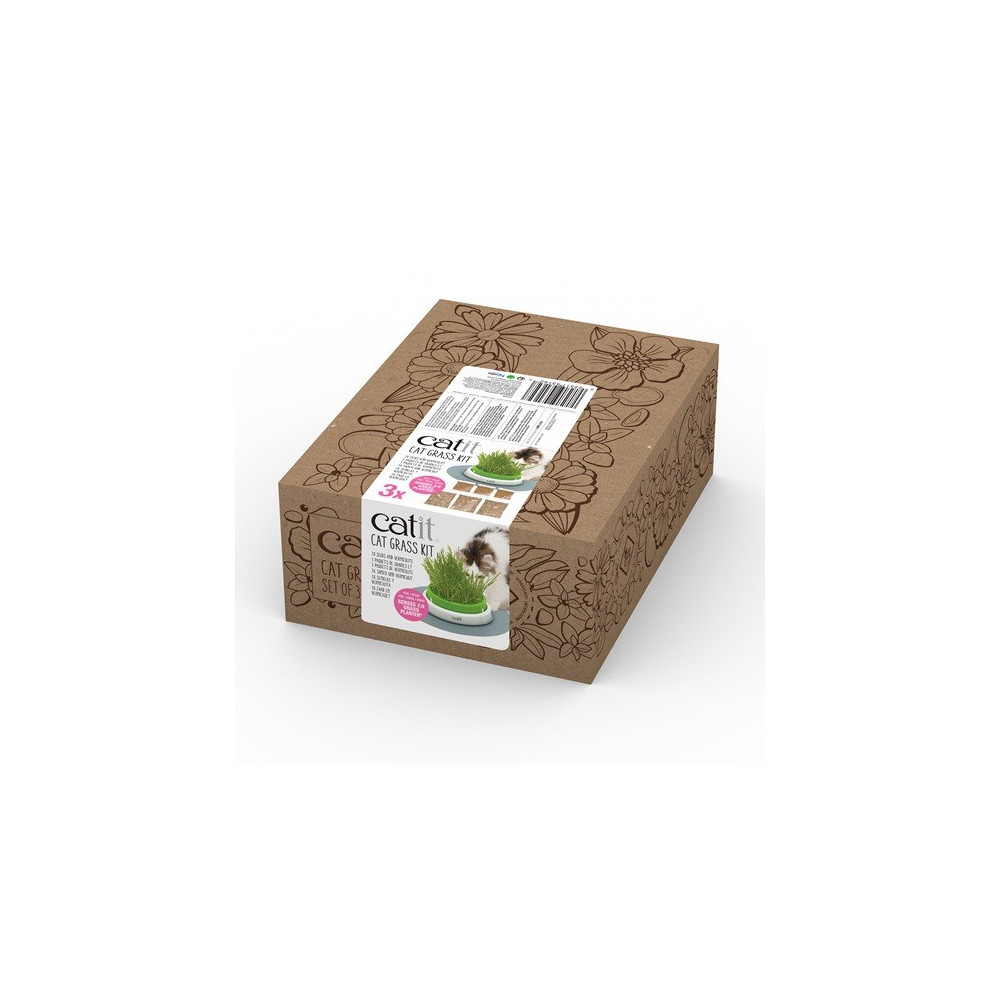 Catit Cat Grass Kit Safe And Organic, Pack Of 3