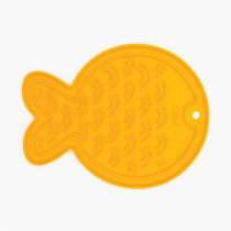 Catit Creamy Lickable Cat Treat Feeding Mat, 20 x 15.5 x 1Cm, Yellow