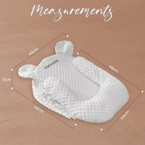 Sunveno Portable Baby Anti-spill Milk U Shape Pillow With 10 and 15 Degree Slope pad For 0-2 Years, Unisex (SN_US1015DP_WH)