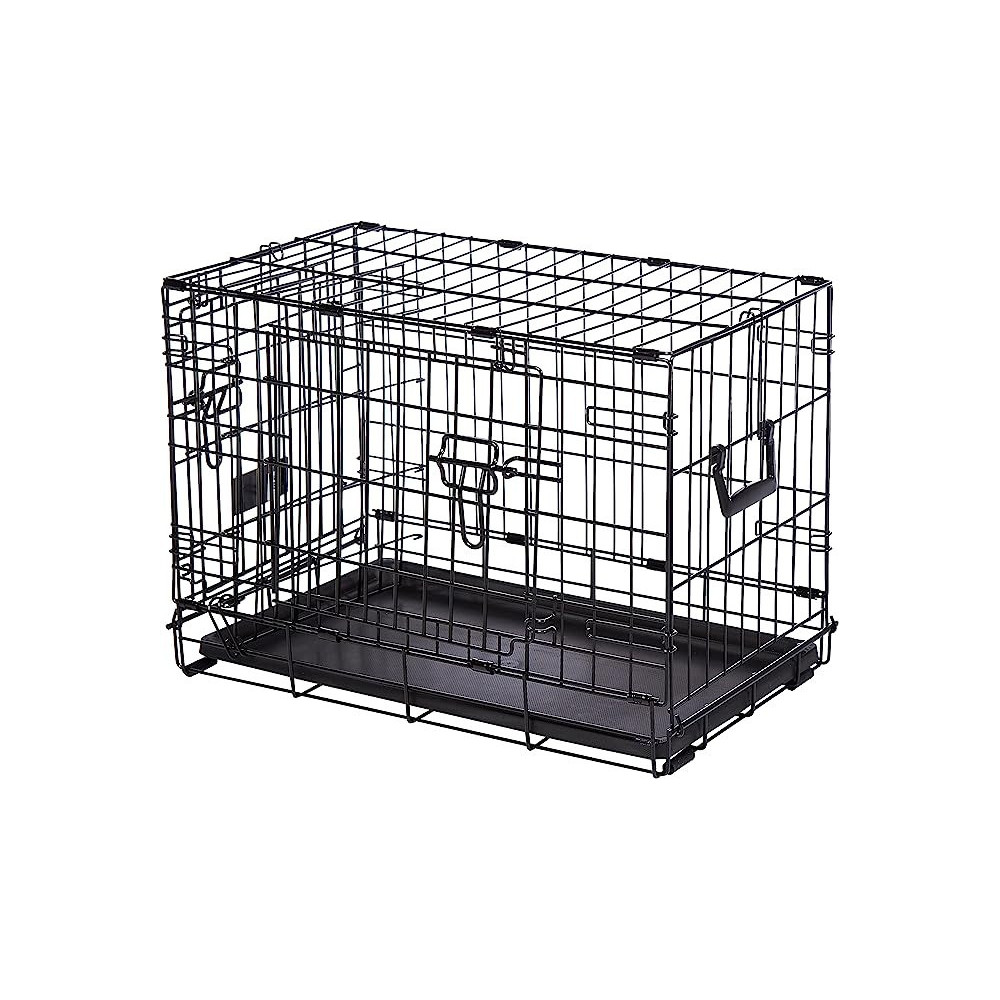 Midwest Crate Life Stages Double Door Dog Crate, Black, 22 Inches
