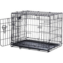 Midwest Crate Life Stages Double Door Dog Crate, Black, 24 Inches