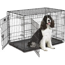 Midwest Crate Life Stages Double Door Dog Crate, Black, 36 Inches