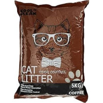 Cool Clean Clumping Odor Control Coffee Scent Cat Litter, 5 Kg