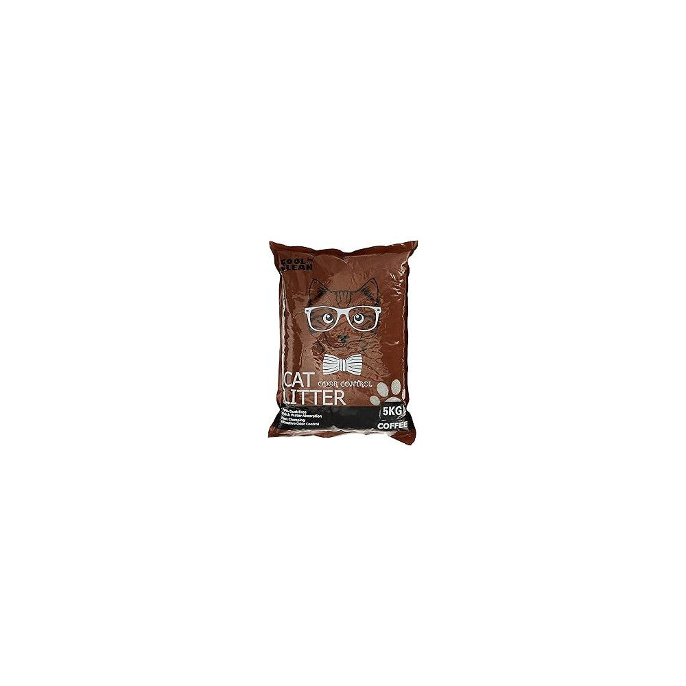Cool Clean Clumping Odor Control Coffee Scent Cat Litter, 5 Kg