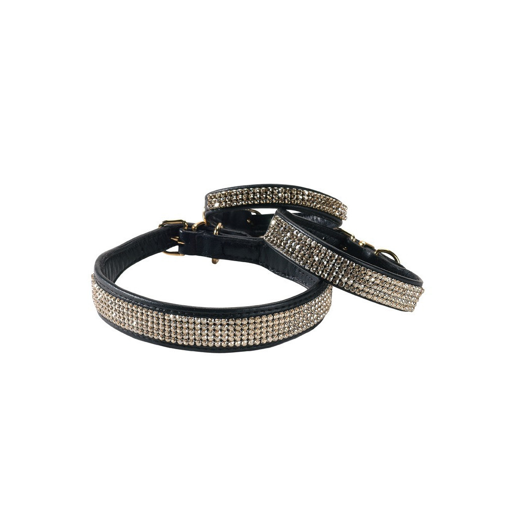 Bobby Crystal Princess Collar For Dogs, Black, 40 cm