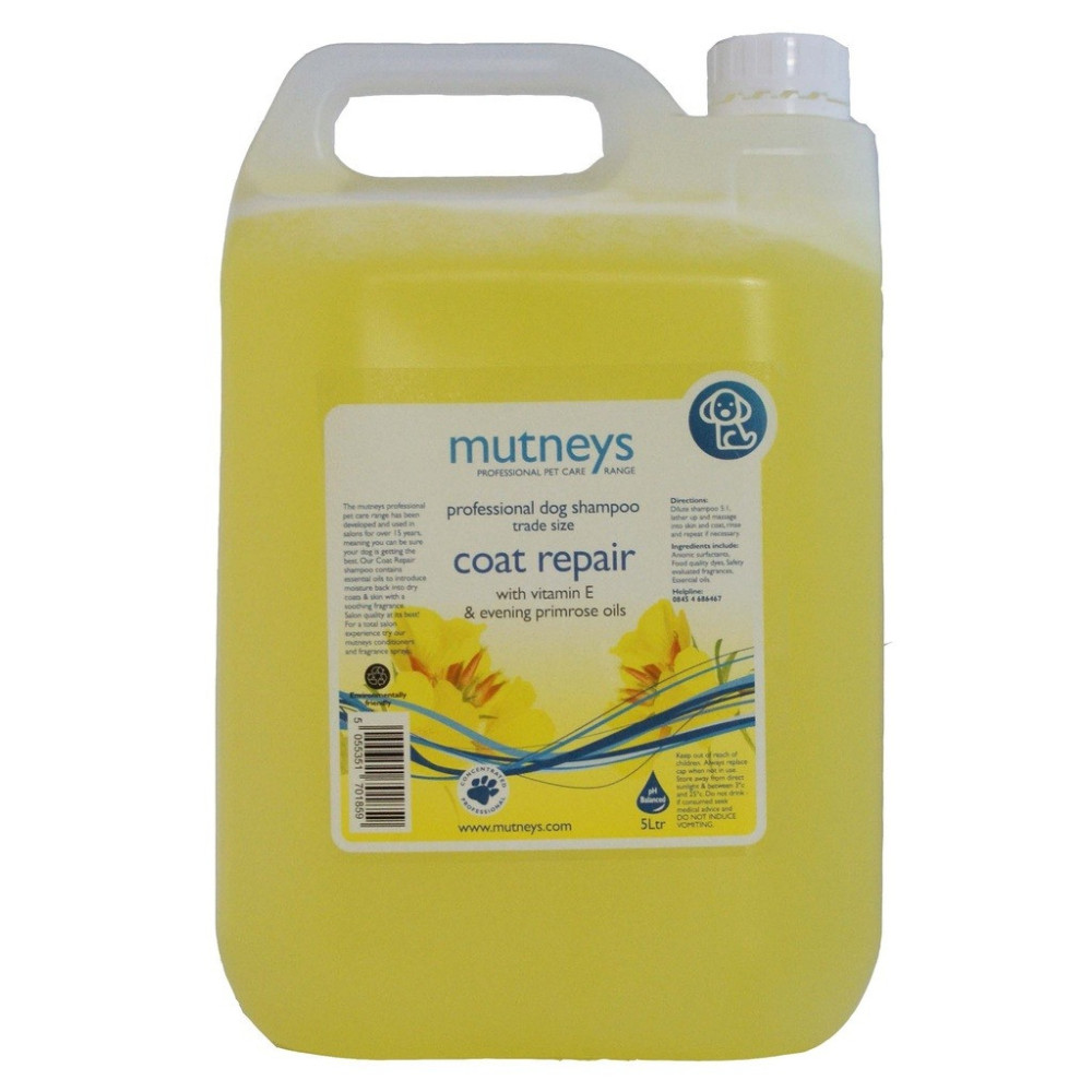 Mutneys Coat Repair Shampoo For Dog With Evening Primrose Oil, 5 Litre