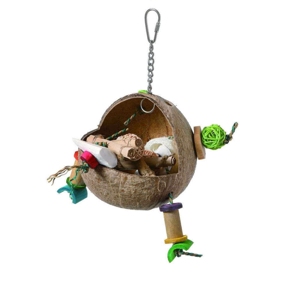 Collapet Coco Frog Foraging Toy For Birds, Multicolour