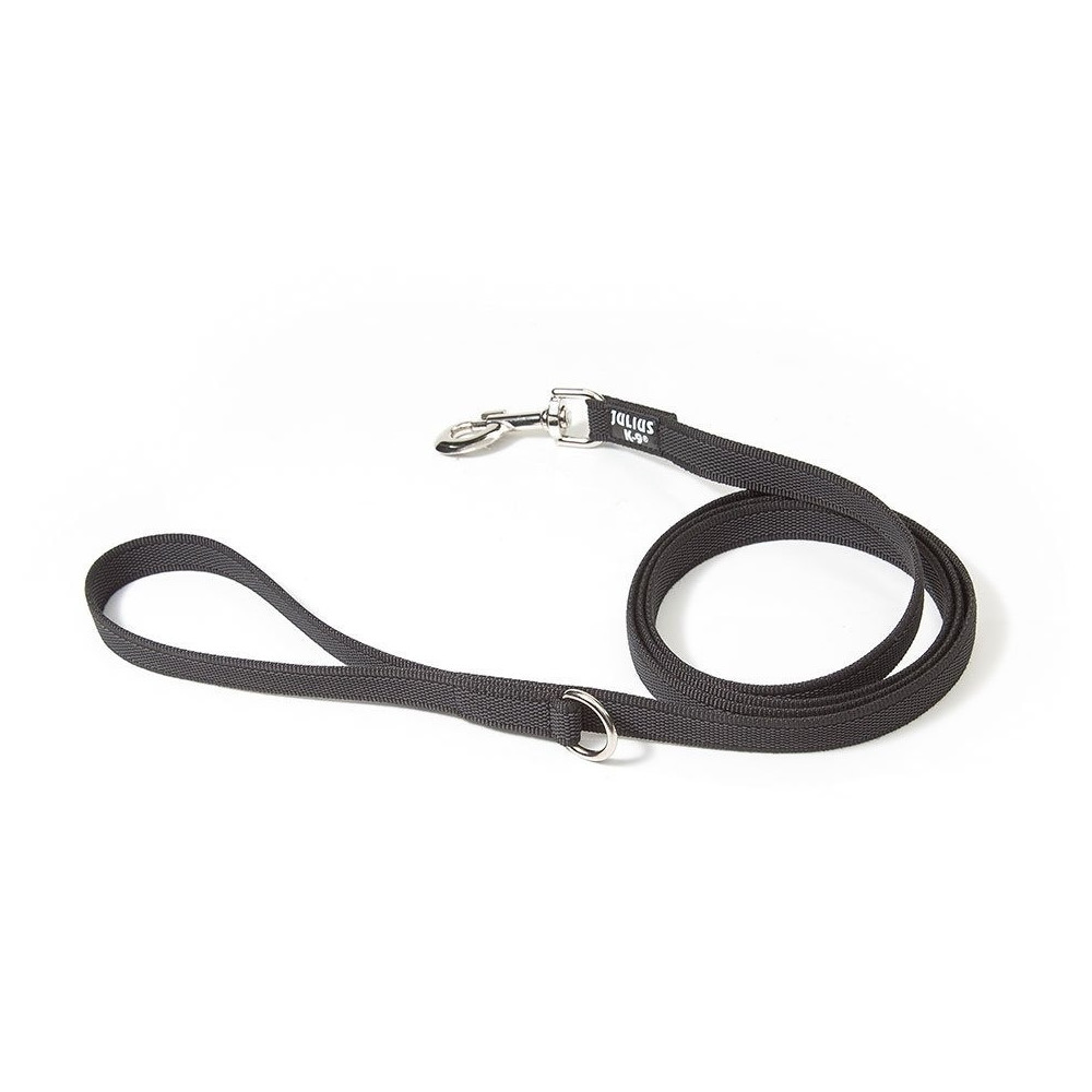 Julius-K9 216GM-1-8 Black And Gray Super Grip Leash With Handle And D-Ring, 20 Mm x 1.8 M