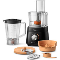 Philips Daily Collection 5000 Series Compact Food Processor 750w, Black, HR7302/90