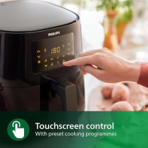 Philips Air fryer XL 2000W With LED Touch Screen Display 6.2L And Connected With HomeID App, Black, HD9270/91