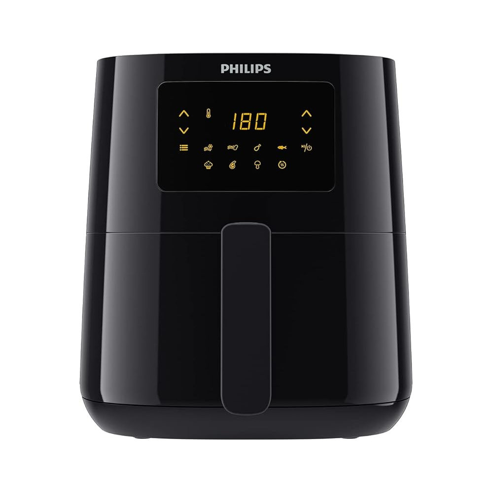 Philips Air Fryer Large 1400W With Rapid Air Technology And Connected with HomeID APP, Black, HD9252/90