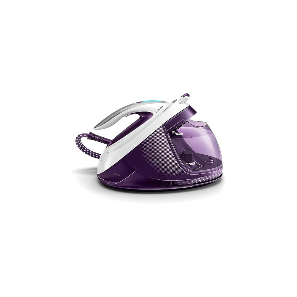Philips 2700W Perfect Care Elite Plus Steam Generator Iron With 1.8L Detachable Water Tank, Purple, GC9660/36