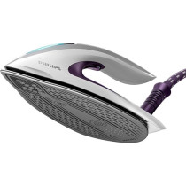 Philips 2700W Perfect Care Elite Plus Steam Generator Iron With 1.8L Detachable Water Tank, Purple, GC9660/36