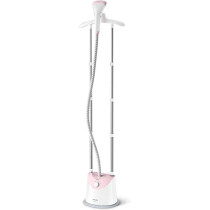 Philips Easy Touch Upright Garment Steamer 1800W With 1.4L Capacity, White/Pink, GC485/46