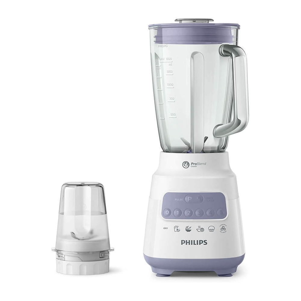 Philips 5000 Series Blender Core 700W, 2L Capacity And 5 Speed And Pulse Button, White Purple, HR2222/01