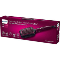 Philips Heated straightening brush With Tripple Bristles Design, Purple/Black, BHH730/03