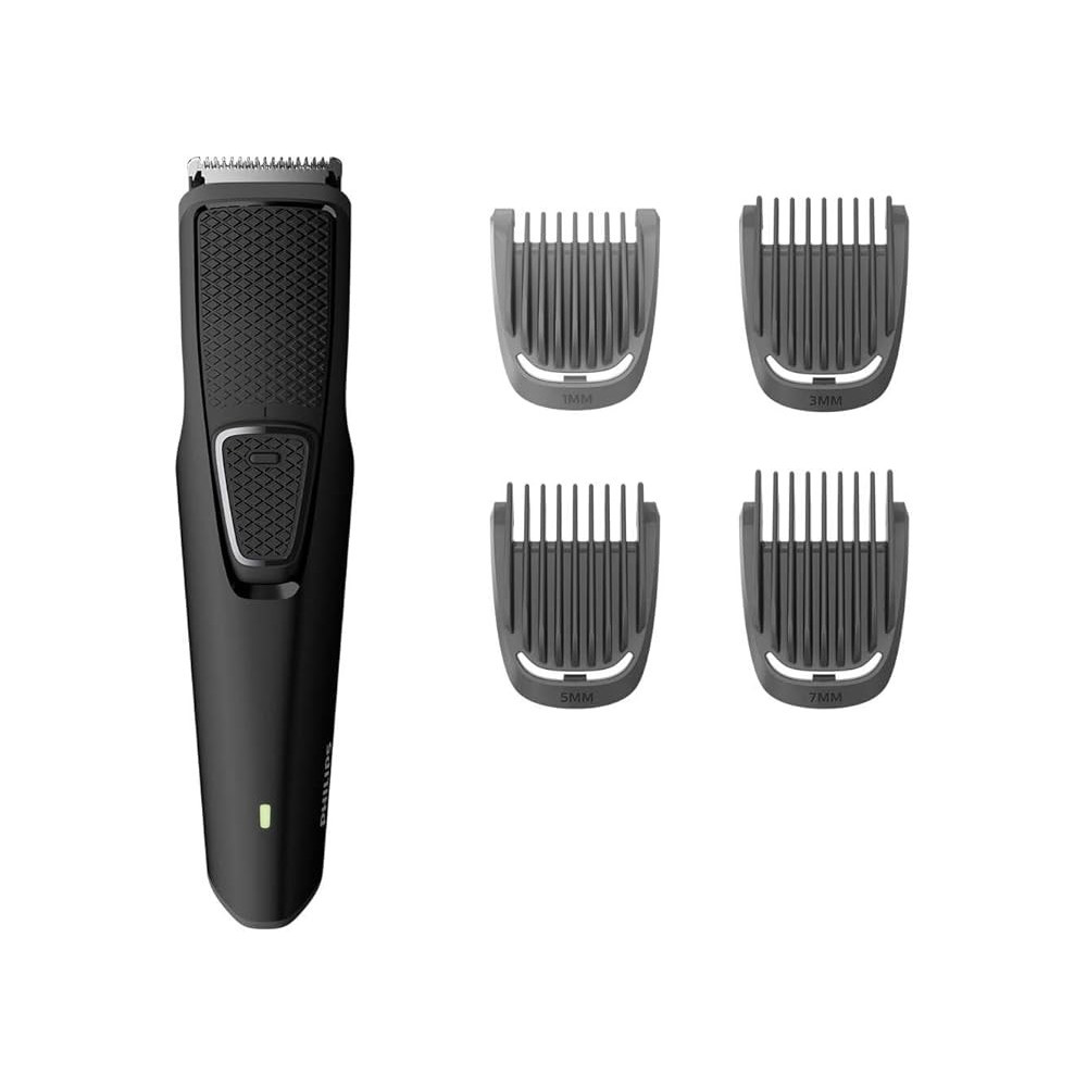Philips 1000 Series Beard Trimmer With Stainless Steel Blades, Black, BT1214/15