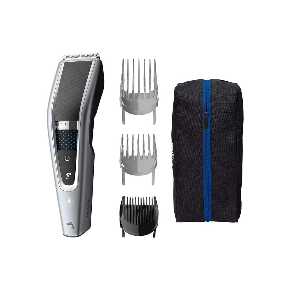 Philips 5000 Series Washable Hair Clipper With Dual Cut And Trim n Flow Pro Technology, Grey/Black, HC5630/13