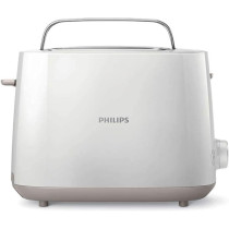 Philips 900W Daily Collection Toaster With Compact Design And Bun Warming Rack, White, HD2581/01