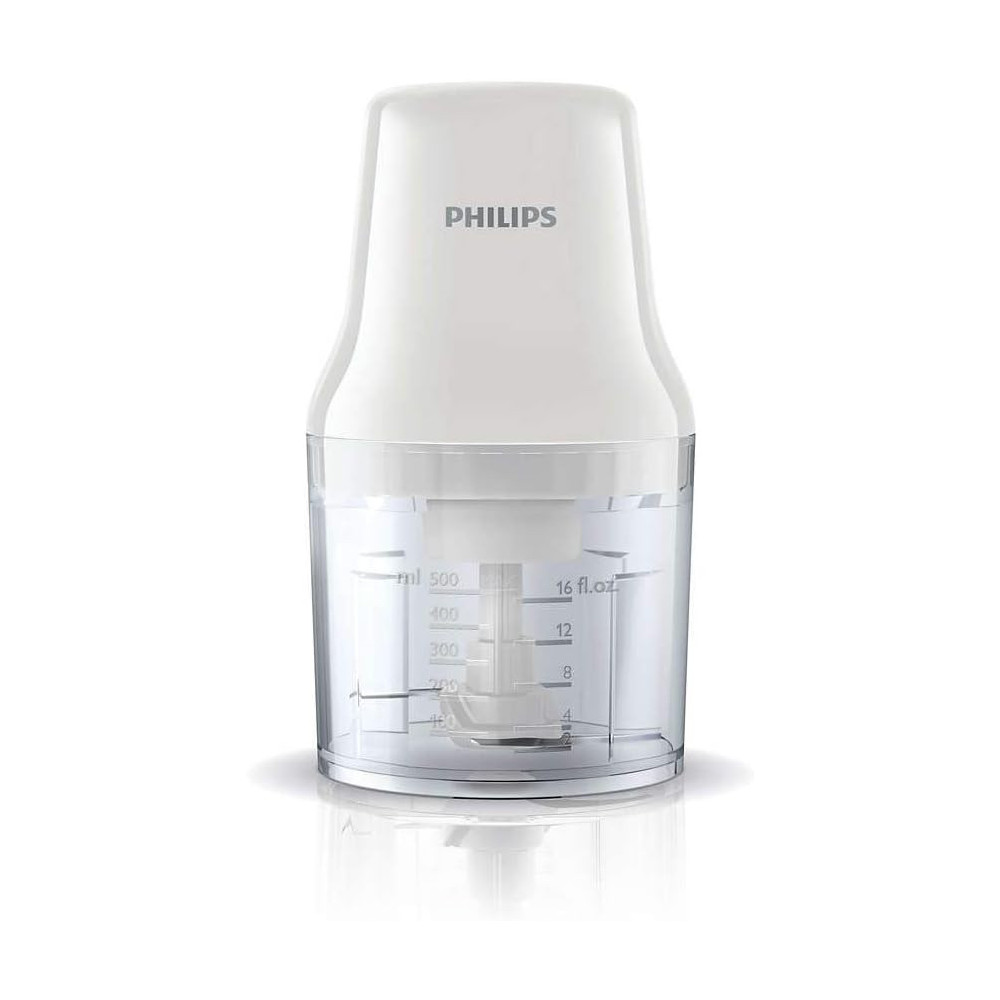 Philips 450W Daily Collection Chopper With 0.7L Plastic Bowl And 2 Blades, White, HR1393/01