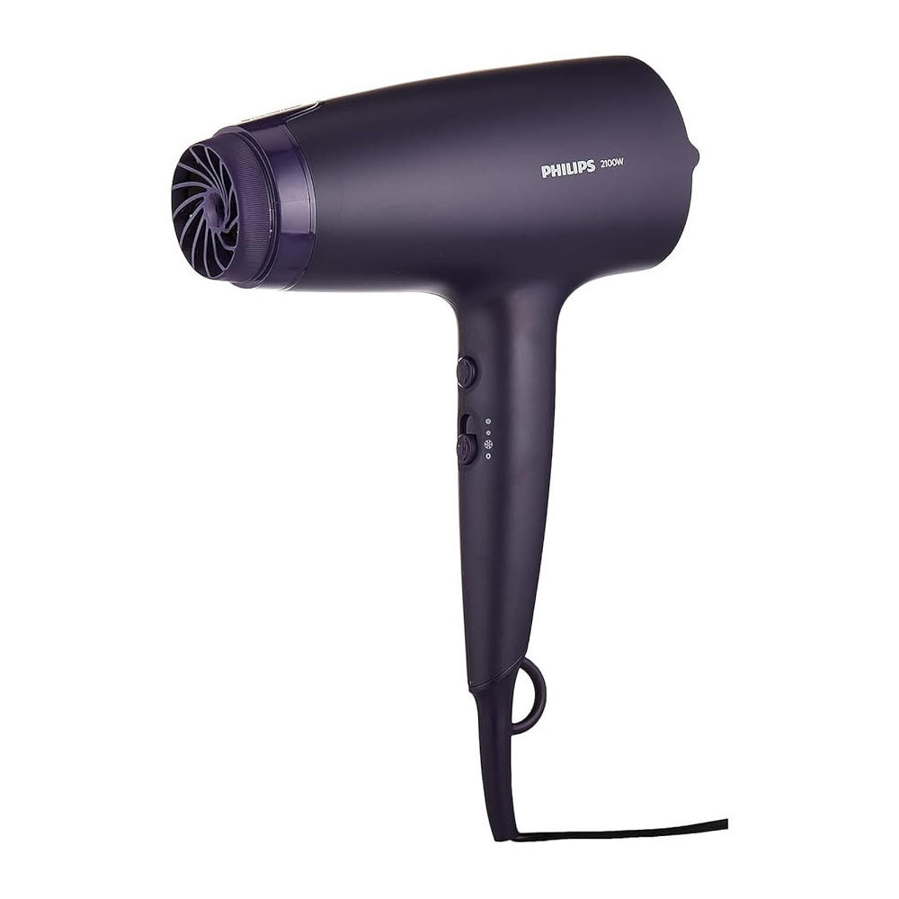 Philips 3000 Series Hair Dryer 2100W With Powerful Drying And 1.8m Cord, Purple, BHD340/13
