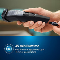 Philips Series 3000 Beard Trimmer With Stainless Steel Blades, Black, BT3208/13