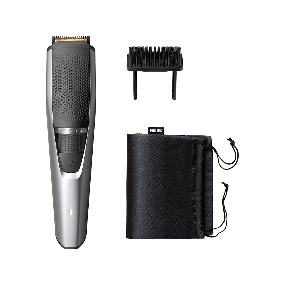 Philips Series 3000 Beard Trimmer With Titanium Blades, Grey, BT3222/13