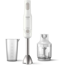 Philips 650W Daily Collection Promix Hand Blender With Compact Chopper, White/Clear, HR2535/01